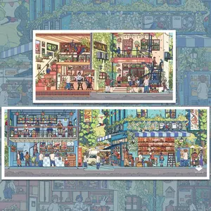 Colorful Street Scene Diorama Stickers, Immersive Stress Relief Stackable Stickers for Anxiety & Relaxation, Cityscape Scenery Stickers, Funny DIY Scenes Stickers for Scrapbooking Crafts, Scrapbook Accessories