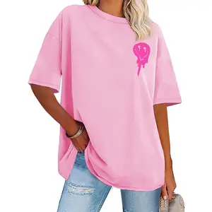 Womens Oversized Tshirt Graphic Tees Crew Neck Summer Short Sleeve Loose Fit Tops
