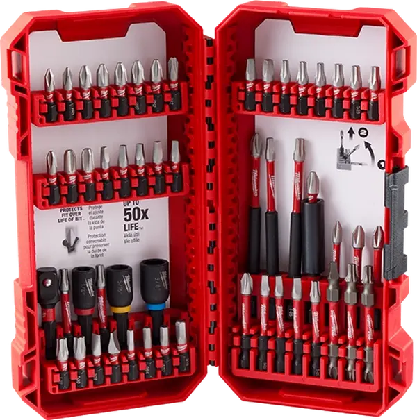 Milwaukee 48-32-4010 SHOCKWAVE Impact Duty Driver Bits Set, 54PC Power Tool Accessory for Power Tools