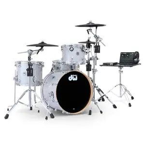 FREE TOM REBATE! - DW DWe 4pc Complete Electronic/Acoustic Drum Set w/Roland Cymbals Diamond Nebula