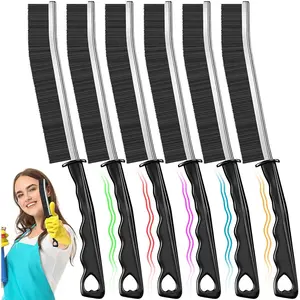 5/6/7Pcs Hard Bristle Crevice Cleaning Brush - Grout Cleaner Brush, Gap Cleaning Tools, Effective Tile Cleaning Brush for Household, Floor, Grout Lines, Tile, Flower Pots, Kitchen, Home Essentials Brush