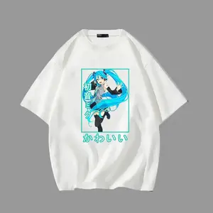 Hatsune Miku Cute Anime Graphic T-Shirt, Vocaloid Streetwear Tee