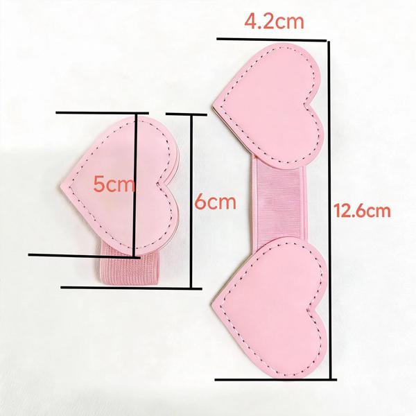 Heart-Shaped Magnetic Leather Bookmarks with Pen Holder Gift Box for Book Lovers Readers Cute Leather Bookmarks for Women Girls 2Pcs