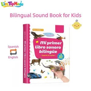 Talking English-Spanish Alphabet Poster – Bilingual ABC & Number Learning Wall Chart for Toddlers Ages 1-6，3-7, Interactive Educational Toy, Preschool Classroom Decor, Gift for Boys & Girls