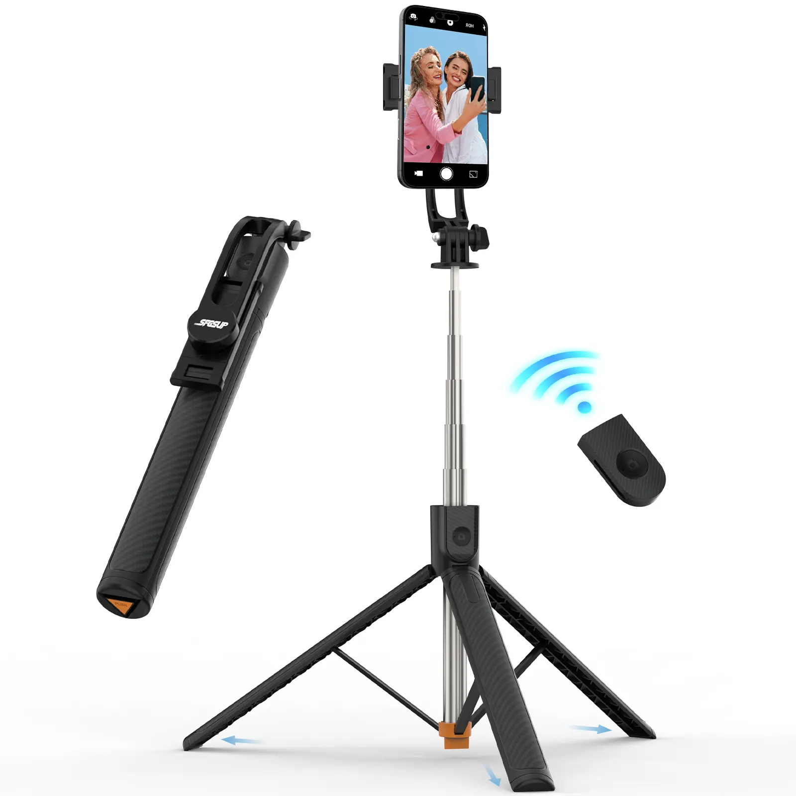 67" Selfie Stick Tripod with Bluetooth Remote, 3‑in‑1 Extendable Cell Phone Stand for Selfies, Vlogging, Travel & Outdoor Use