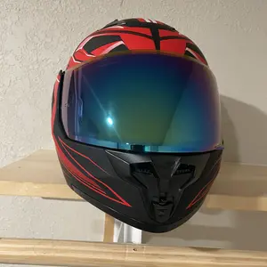 Cool Flip Up Helmet with Transparent Lens, Motorcycle Helmet Visor, Anti-Fog Sticker Included, Abs Material, Eps Padding, Multiple Ventilation, Unisex Motorcycle Helmets