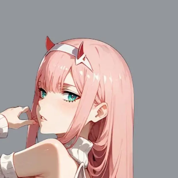 Zero Two Kneeling R64 Anime Car Sticker – Kiss-Cut Vinyl Decal for Laptop & Hydro Flask, Full Body Sticker