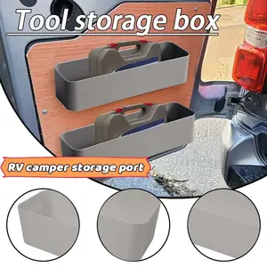 Durable Plastic Tool Organizer Box for RV Camper, Set of 2 Vehicle Storage Boxes,  Sturdy Organizer Box, Wall-Mounted Storage Unit
