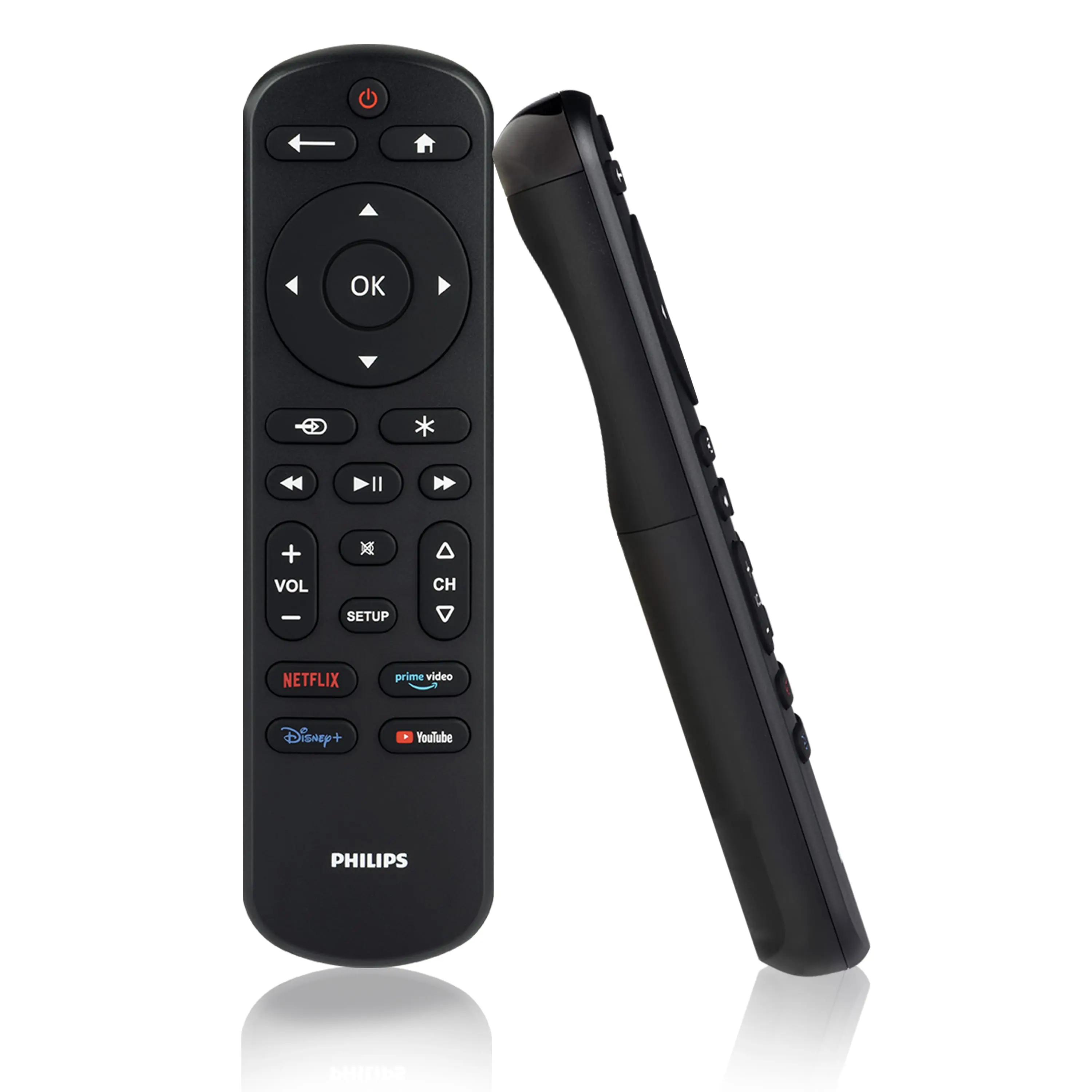 Philips - OneTouch Universal Remote Control for Samsung Smart TV, LG, Sony, VIZIO, Fire TV, Roku TV, Remote Replacement - Black