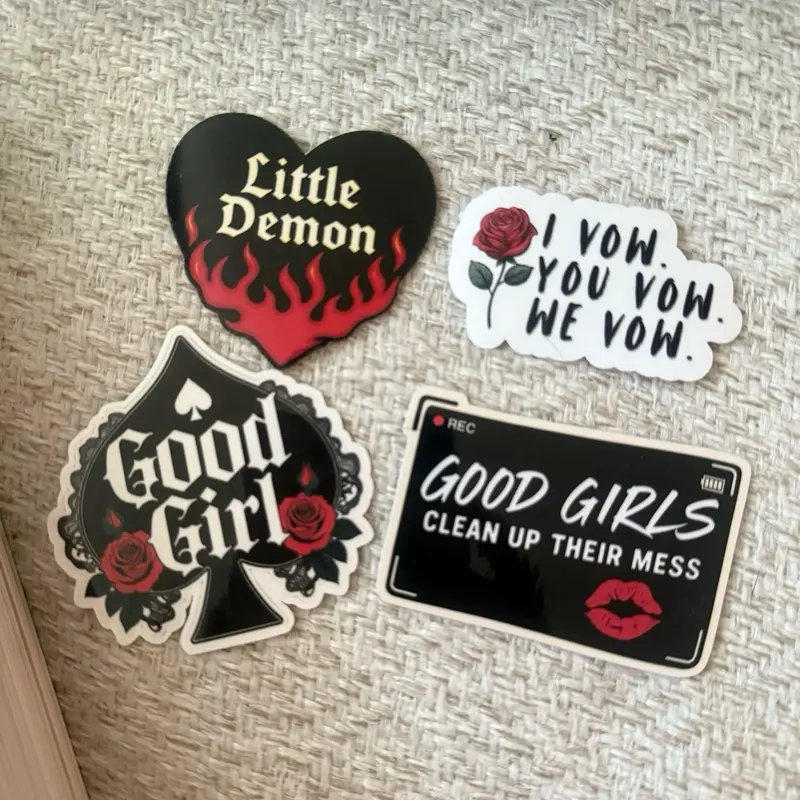Dark Romance Inspired Sticker Bundle | For Book Lovers Smut Stickers Vinyl Decals for Laptops, Bottles, Kindles, Gifts for Readers