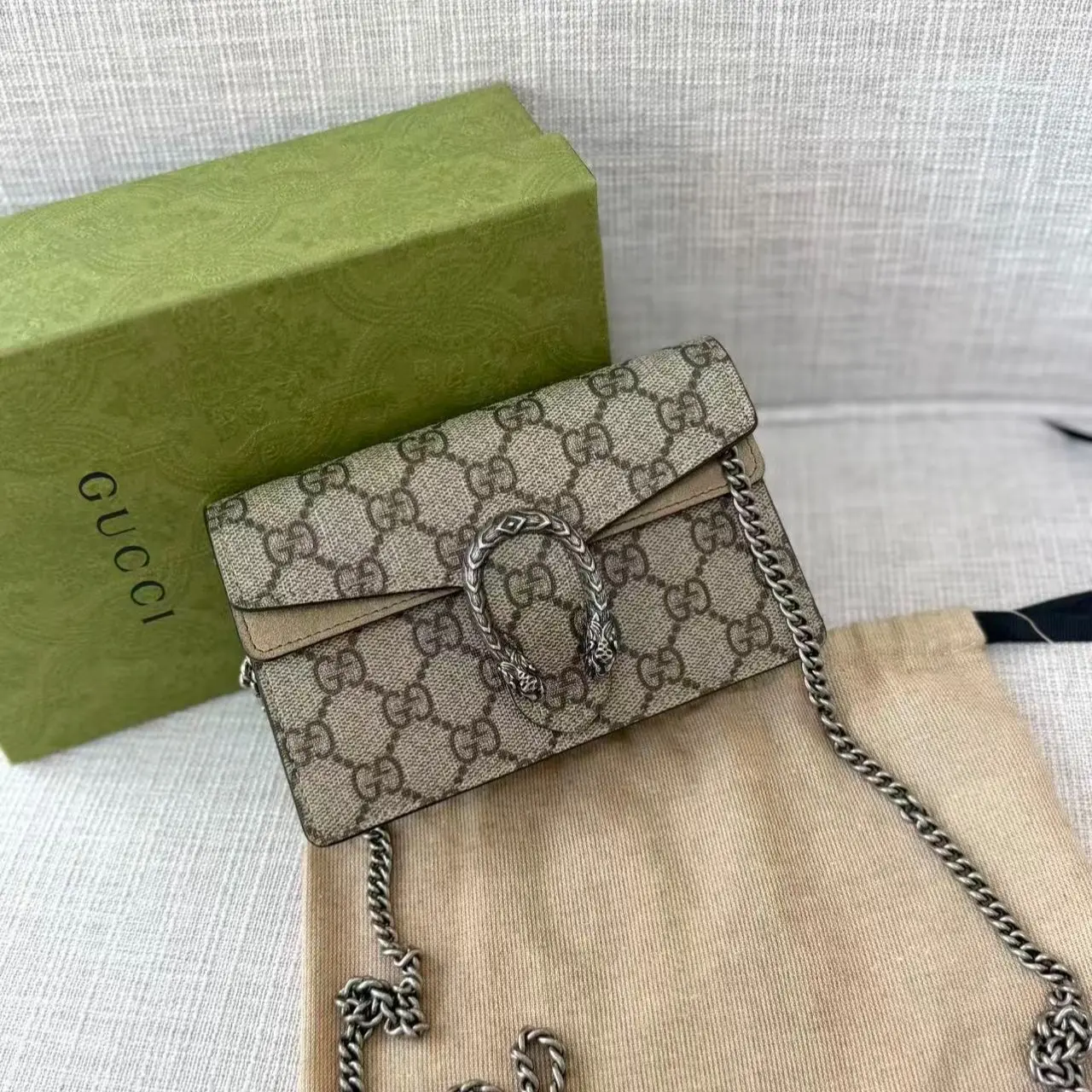 Pre-owned GUCCI Dionysus GG Supreme Mini Crossbody Bag