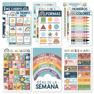 Hadley Designs Boho Spanish Posters Set of 12 for Wall Decoration