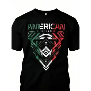 American Fighter Kendleton Unisex Shirt Classic Cotton Graphic Tee, Daily Casual Wear, Unisex T-shirt, Soft and Comfortable for All Seasons