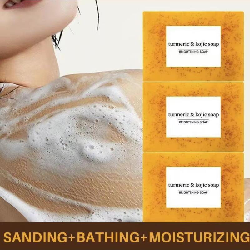 Turmeric Wash two PieceSetTurmericCleansing Mousse, Turmeric SoapFacialCleansing Skincare FacialCleansing CleanserFacial Wash Comfort，Summer Gift Daily Kit skincare gift set kojic soap