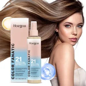 HOEGOA Multi-Effect Leave-In Spray 114ml for Permed & Dyed Hair, Heat Protection, Color Brightness Maintenance, Detangling & Frizz Taming, Gentle Formula with Glycerin & Vitamin E, Suitable for All Hair Types