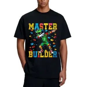 100% cotton casual street-style T-shirt, featuring a World Cup athlete building block model and colorful text design. Perfect for summer wear, it is also an excellent gift for fans and enthusiasts.
