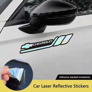 2pcs Car Body Trunk Window Logo Sticker Decal, Decor Accessories for Chevrolet Camaro, Equinox, Traverse, Montana, Silverado, Trailblazer, Suburban