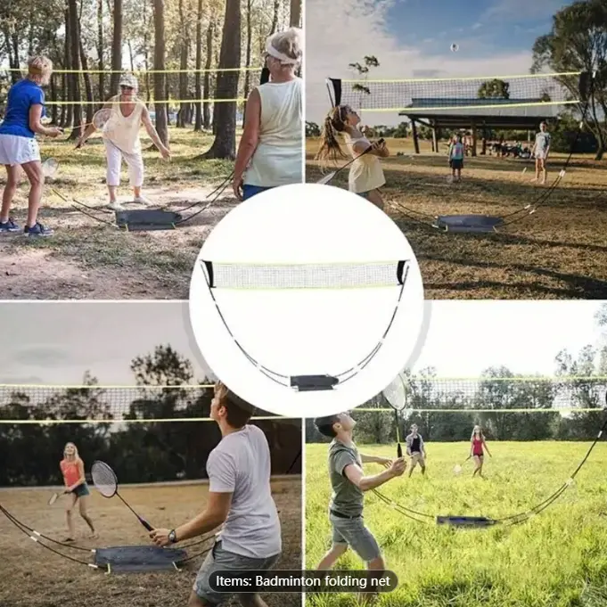 Portable Outdoor Foldable Badminton Tennis Volleyball Net For Beach