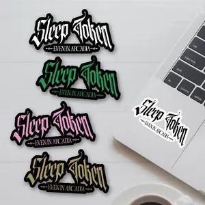Sleep Token Gothic Lettering Sticker – “Even In Arcadia” Band Logo Sticker - Sleep Token Fan Sticker for Notebooks, Headphones, Laptops & Water Bottles, Dark Aesthetic Band Sticker for Worship Fans, Alt Girls, Metalheads & Alternative Music Lovers