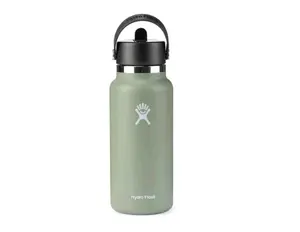 Wide-Mouth Vacuum Water Bottle with Flex Straw Cap - 32 fl. oz.
