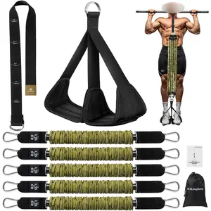 Pro Pull-Up Assist Bands Heavy-Duty 320-400lb Adjustable Resistance for Home Gym & Outdoor Training with Extra-Wide Footplate & Carry Bag