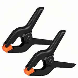 12-Pack Non-Scratch Spring Clamps with Swivel Pads & High Grip - 4.21 Inch Durable Nylon Clamps for Photography, Carpentry and DIY Projects,Ergonomic Spring Clamps with High-Strength Spring