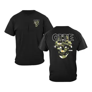 OTE Tactical Skull Night Vision T-Shirt, Military Graphic Tee with NVG Helmet Skull Design, Tactical Gear Shirt for Veterans and Operators, 100% Cotton Combat Style Apparel