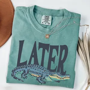 Comfort Colors Vintage Later Gator Vintage 90s T-shirt, Retro Style Trendy Tshirt, Funny Graphic Alligator Tee, Gift For Her, Gift For Man Style