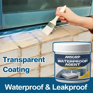 Transparent Waterproof & Leakproof Agent, Leak Repair for RV, Boat, Pipes, Tiles, Crack Repair, indoor/outdoor walls, smooth surface, composition shingle roofs application, emergency leak fix, fast dry., Wall Crack Repair, Tile Repair, Clear Waterproofing