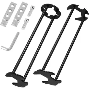 2pcs Multifunctional Sink Wrench & Extractor Tool Set, 7 Sizes Basin Faucet Wrench Universal Hexagon Spanner for Tight Space Plumbing Installation and Drain Pipe Nut Removal