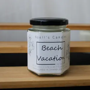Beach Vacation Soy Wax Candle Gift Smokless