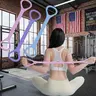 8-Figure Elastic Training Band with Anti-Slip Grip Dual Handles, 25 lb Ergonomically Designed Grip Extension Resistance Band, Home Gym Exercise Equipment for Toned Arms, Women’s Fitness Essential