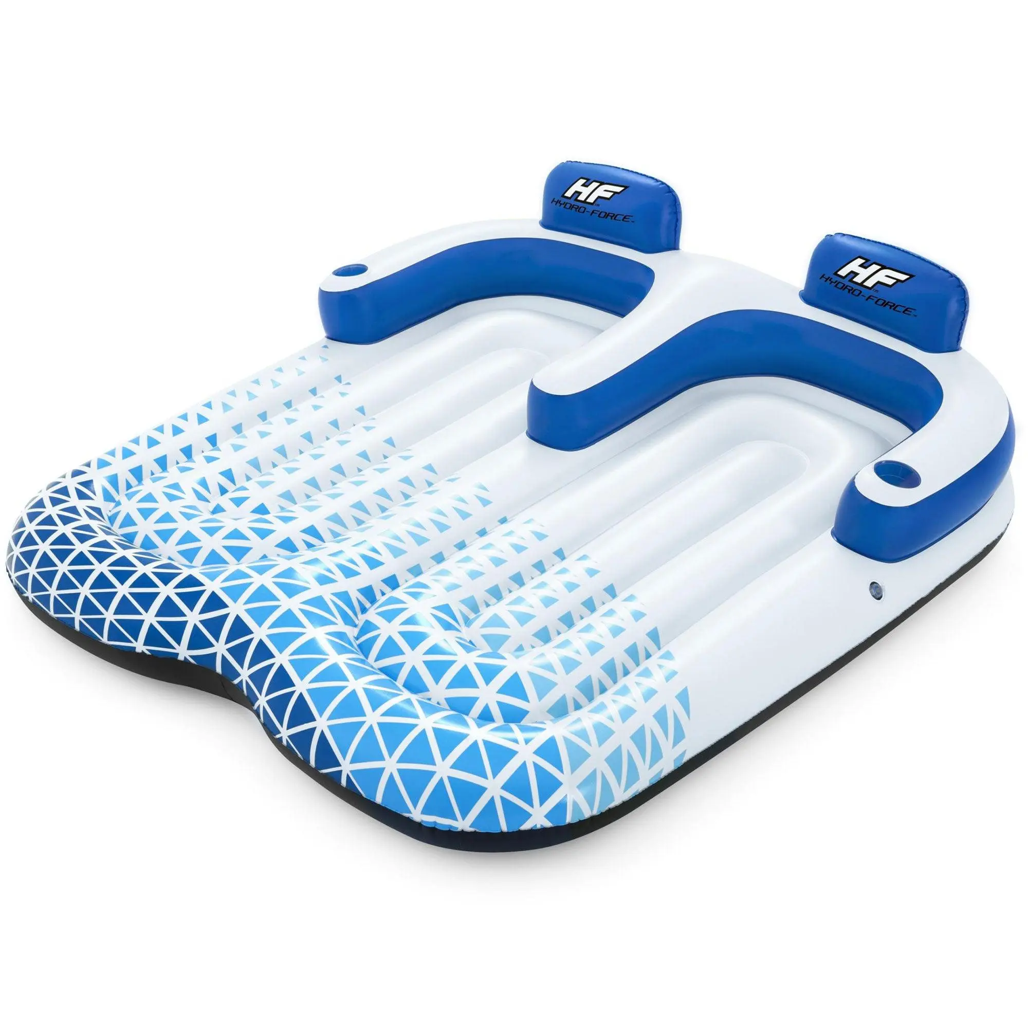 Bestway Hydro-Force Indigo Wave 72" Double 2 Person Inflatable Lounge Pool Float Bestway Hydro-Force Indigo Wave 72" Double 2 Person Inflatable Lounge Pool Float