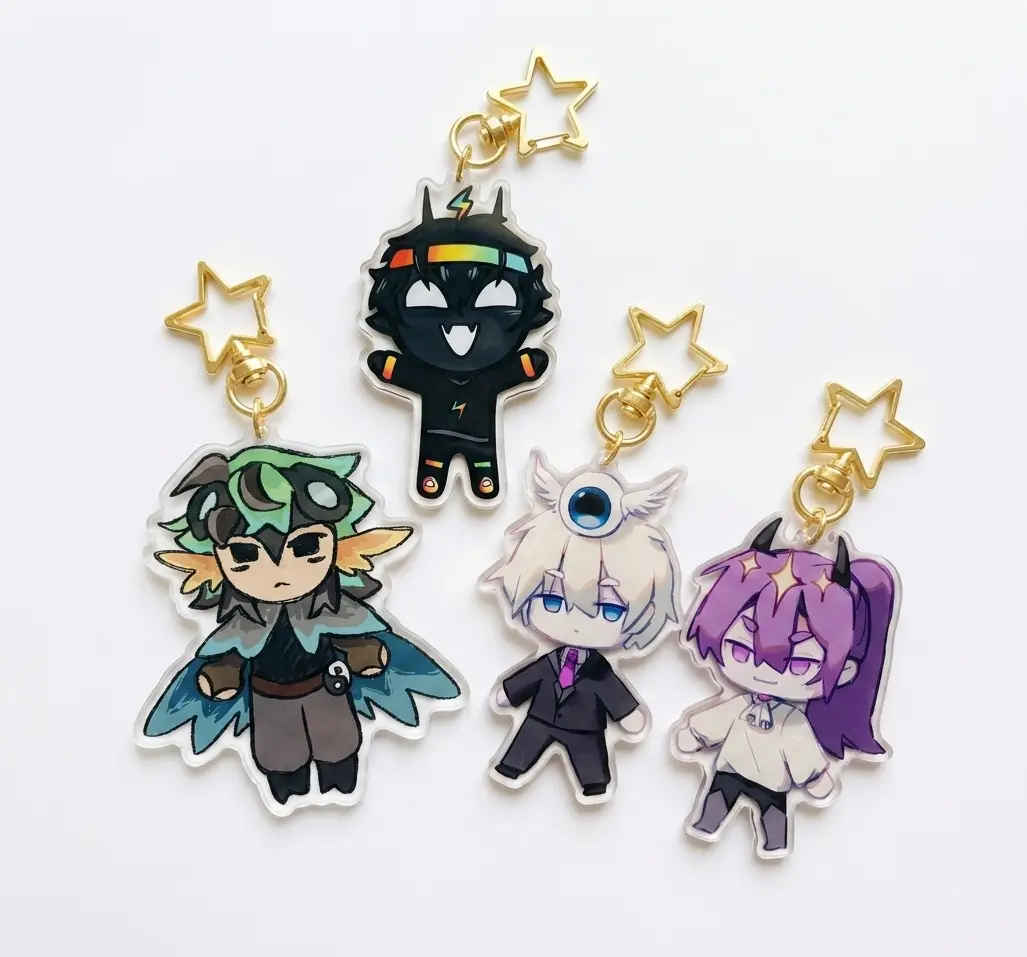 Unstable Four Universes Minecraft Acrylic Keychains, Durable, Perfect For Bags, Keys, Or Gifts.