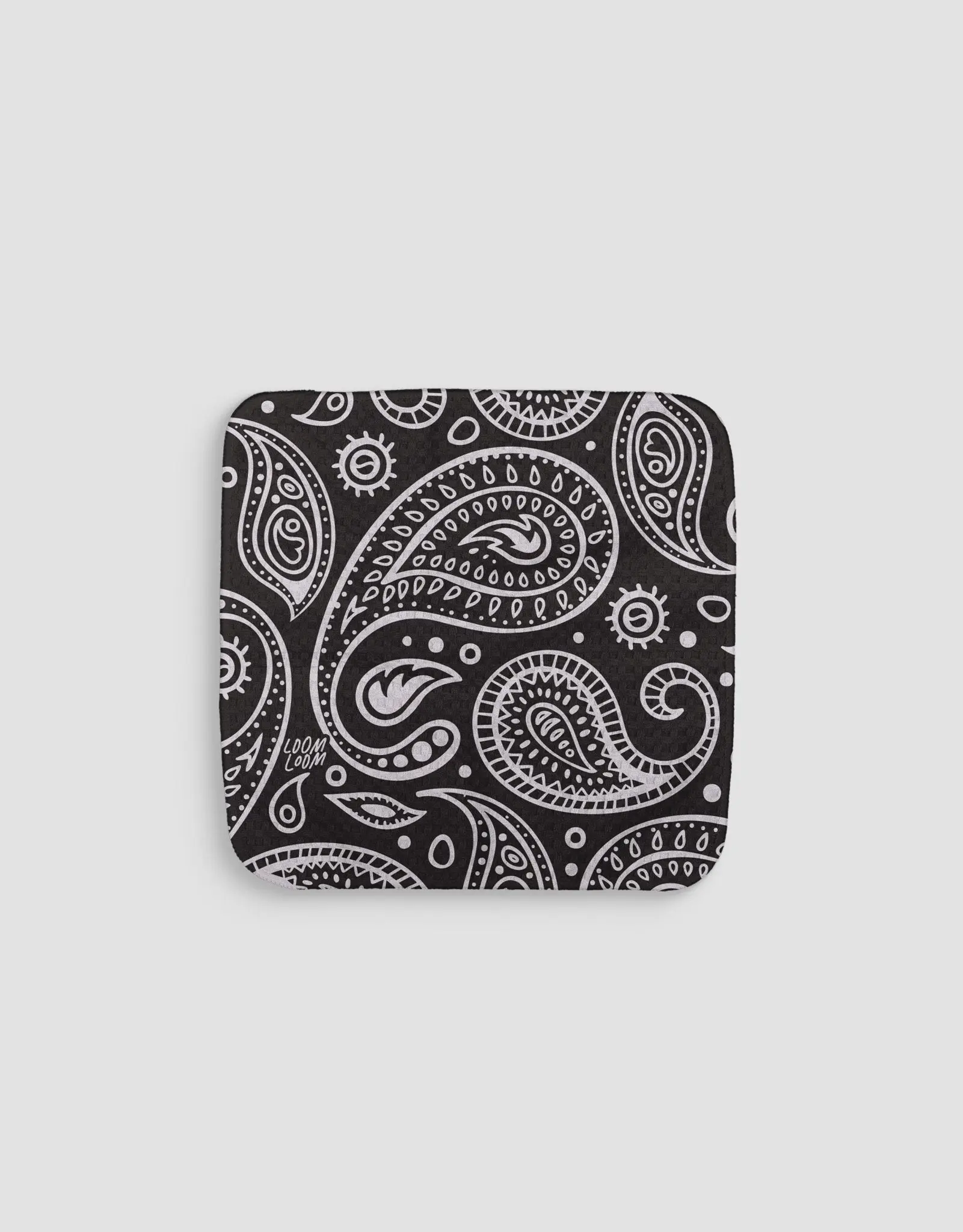 Black Bandana Dishcloth Set - Double-Sided Print Quick-Dry Kitchen Cleaning Cloth