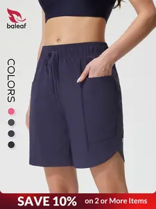 BALEAF Women's 7'' Long Board Shorts High Waisted Swim Shorts, Modest Tankini Beach Swimsuits with Liner and Pockets, Quick Dry UPF 50+ Sun Protection Water Resistant Active Athletic Shorts Lightweight Casual for Swimming Travel Multi-Purpose #Summervibes