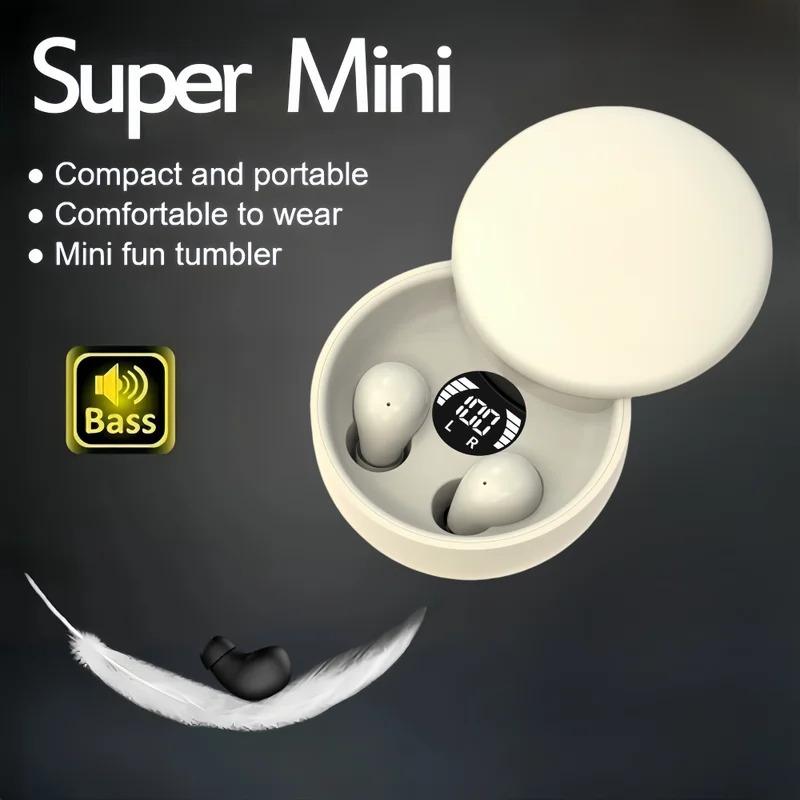 Mini Invisible Headphones Bluetooth 5.4 True Wireless In-Ear Earphones sport Audio Earbud  bluetooth wireless headphones noise cancelling headphones gamingheadset mini audi fono s