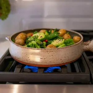 Cazuela Clay Pot, Handmade Pottery for Stovetop or Oven, Rustic Cooking Dish, Traditional Spanish Terracotta Cookware