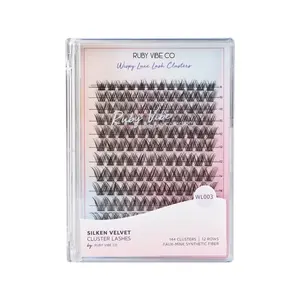 [RUBY VIBE CO] Luxe Wispy Multi-Length Faux Mink Lash Clusters Soft Fluttery Glam 144 Clusters WL003 Silken Velvet Featherlight Vegan Cruelty-Free