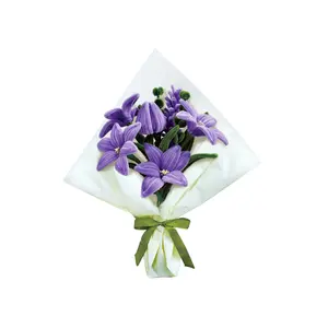 Chenille Craft Kit | Purple Lily Flower Bouquet