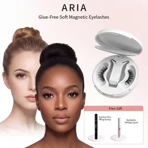 ARIA  Magnetic Eyelashes Kit - Soft Faux Mink Lashes for Date Night, Pointed Eyelash Cluster with Applicator,Glue-free, Waterproof. Fairy Lash Extensions Clusters Kit Spiky Volume Eyelash Cluster Set Professional Eyelash Extension Starter Kit