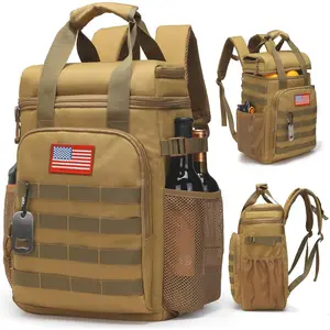 Tactical Backpack Cooler,Lunch Backpack for Men Adults Work with Handle,Soft Cooler Backpack Insulated Waterproof Leak Proof