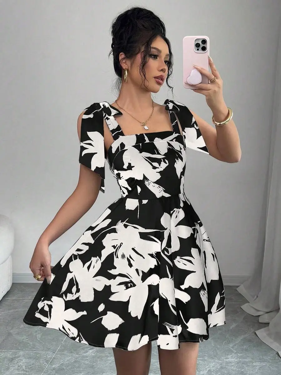 Women's Allover Print Camisole Mini Dress