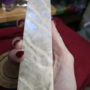 Flashy 7.5 inch Moonstone Tower - Elegant Home Decor Centerpiece for Living Rooms Bedrooms & Offices