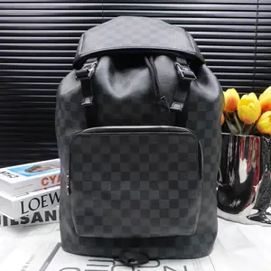 Pre-owned Louis Vuitton coated canvas Backpacks Zack Damier Graphite Backpack T10204660