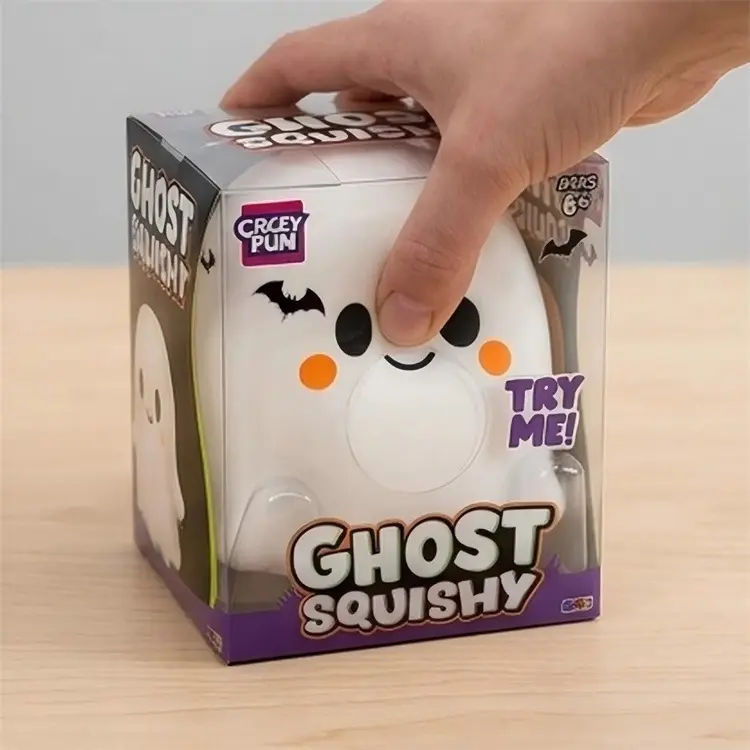 Halloween Ghost Squishy Fidget Toy Horror Model Spooky Spirit Soft Squeeze Toy Halloween Specter Stress Relief Squeeze Doll