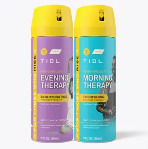 TIDL Day & Night Pain Relief Bundle - Morning Therapy (Citrus) + Evening Therapy (Lavender). 24-Hour Recovery System for Stiffness & Sleep. Turmeric & Lidocaine Formulas. 2-Pack (3 fl oz each)