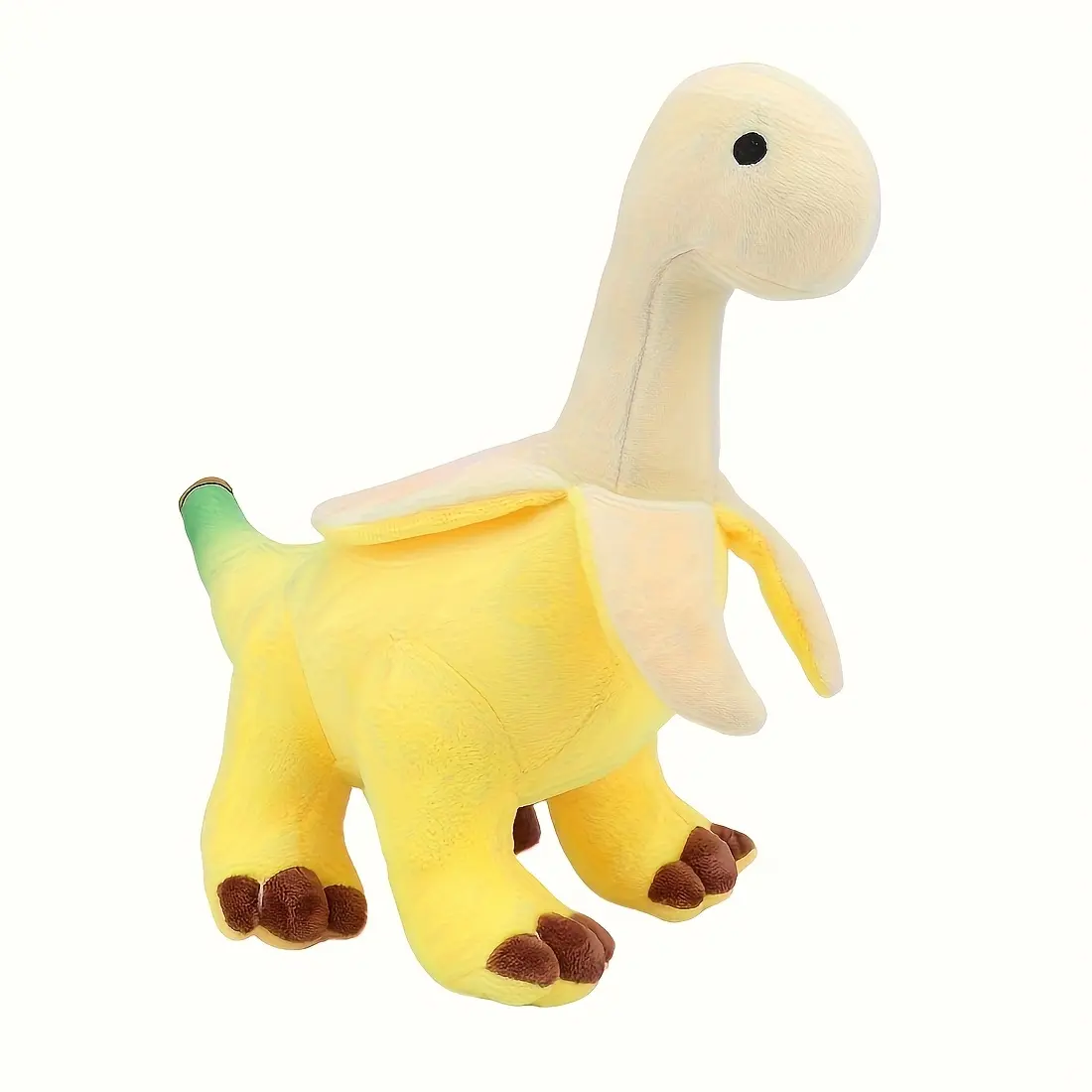29cm/11.4inch Peelable Banana Brontosaurus Plush Toy Cute Banana Dinosaur Plush Doll Dinosaur Stuffed Animals Birthday Gift for Kids Home Decor, Soft Huggable, Cuddly, Kawaii Stuffed Animal