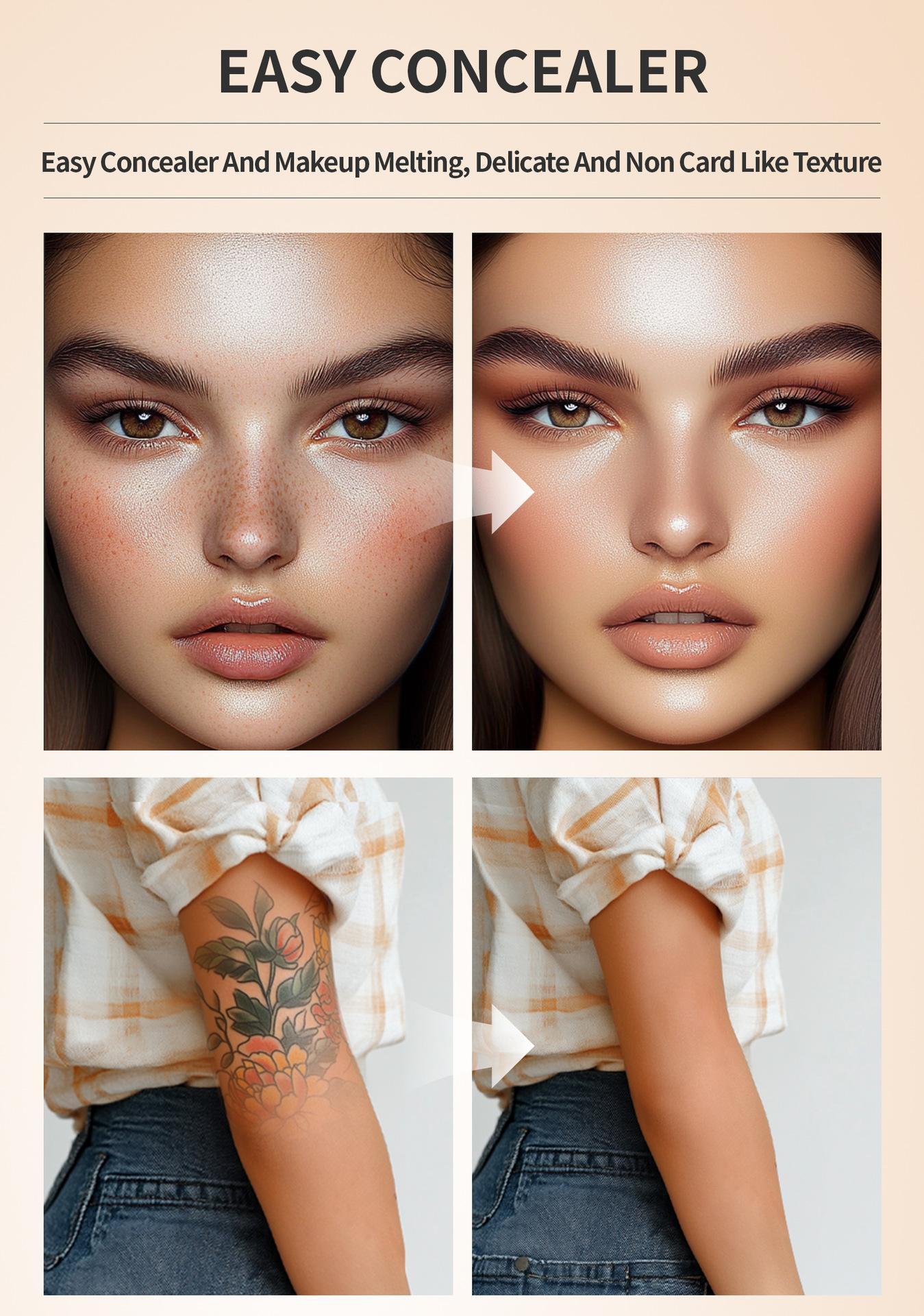 Waterproof Matte Concealer Balm, Full Coverage Lightweight Cream for Acne, Scars, Redness and Dark Spots, Smooth Blendable Texture with Moisturizing Formula for Flawless Finish, Ideal for Weddings, Parties and Daily Wear Waterproof Matte Concealer Balm, Full Coverage Lightweight Cream for Acne, Scars, Redness and Dark Spots, Smooth Blendable Texture with Moisturizing Formula for Flawless Finish, Ideal for Weddings, Parties and Daily Wear