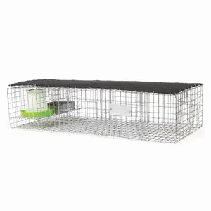 Pigeon Trap Spacious Cage for Up to 12 Birds 35"x16"x8" with Green and White Space for Storage -PIG